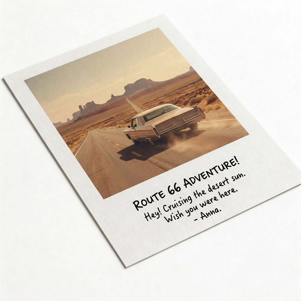 🚗 Retro Travel Wall Art | Premium Textured Cardstock | Desert Road Trip Decor | Adventure Lovers Gift | Route 66 Sunset Vibes