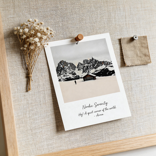 ❄️ Nordic Wall Art Print | Premium Textured Paper | Minimalist Home Decor Gift | Snowy Mountain Cabin Aesthetic