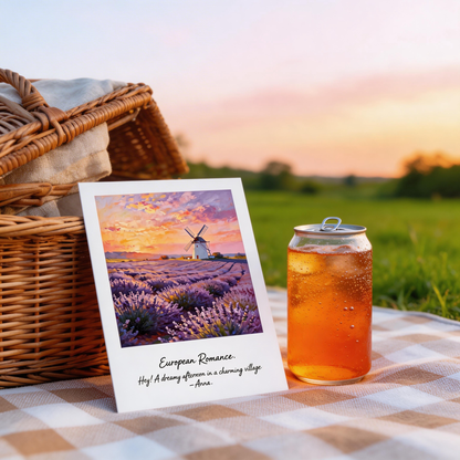 Gift-Worthy | Premium Lavender Field Print | Timeless Romantic Postcard