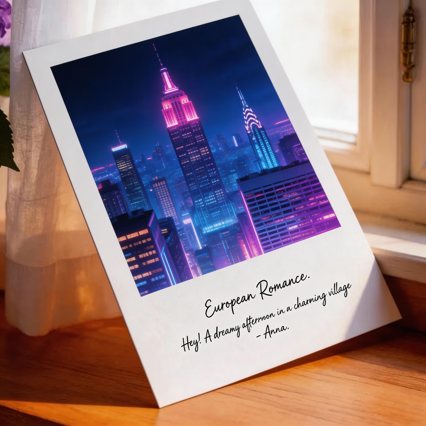 NYC Skyline Art Print | Premium Matte Cardstock | Gift for Urban Dreamers