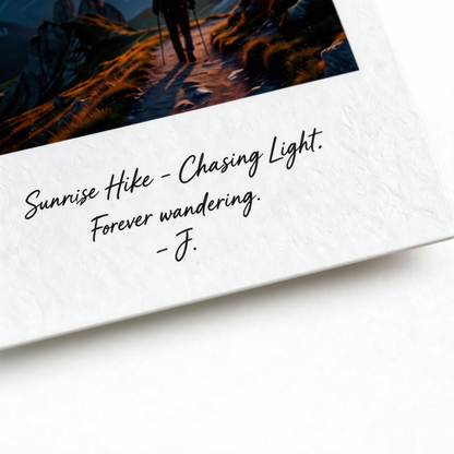 Travel-Inspired | Textured Mountain Sunrise Print | Timeless Keepsake Postcard