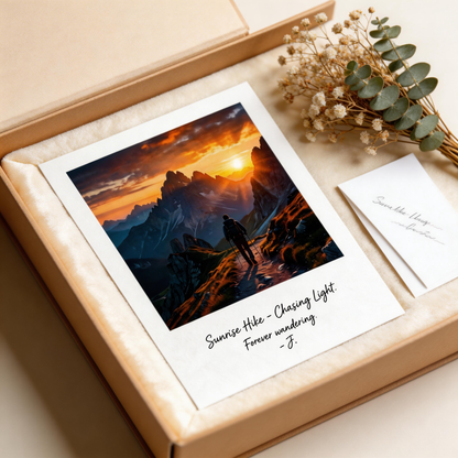 Travel-Inspired | Textured Mountain Sunrise Print | Timeless Keepsake Postcard