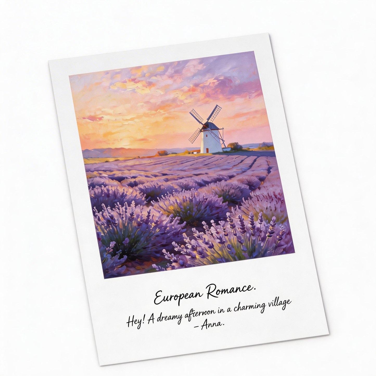 Gift-Worthy | Premium Lavender Field Print | Timeless Romantic Postcard