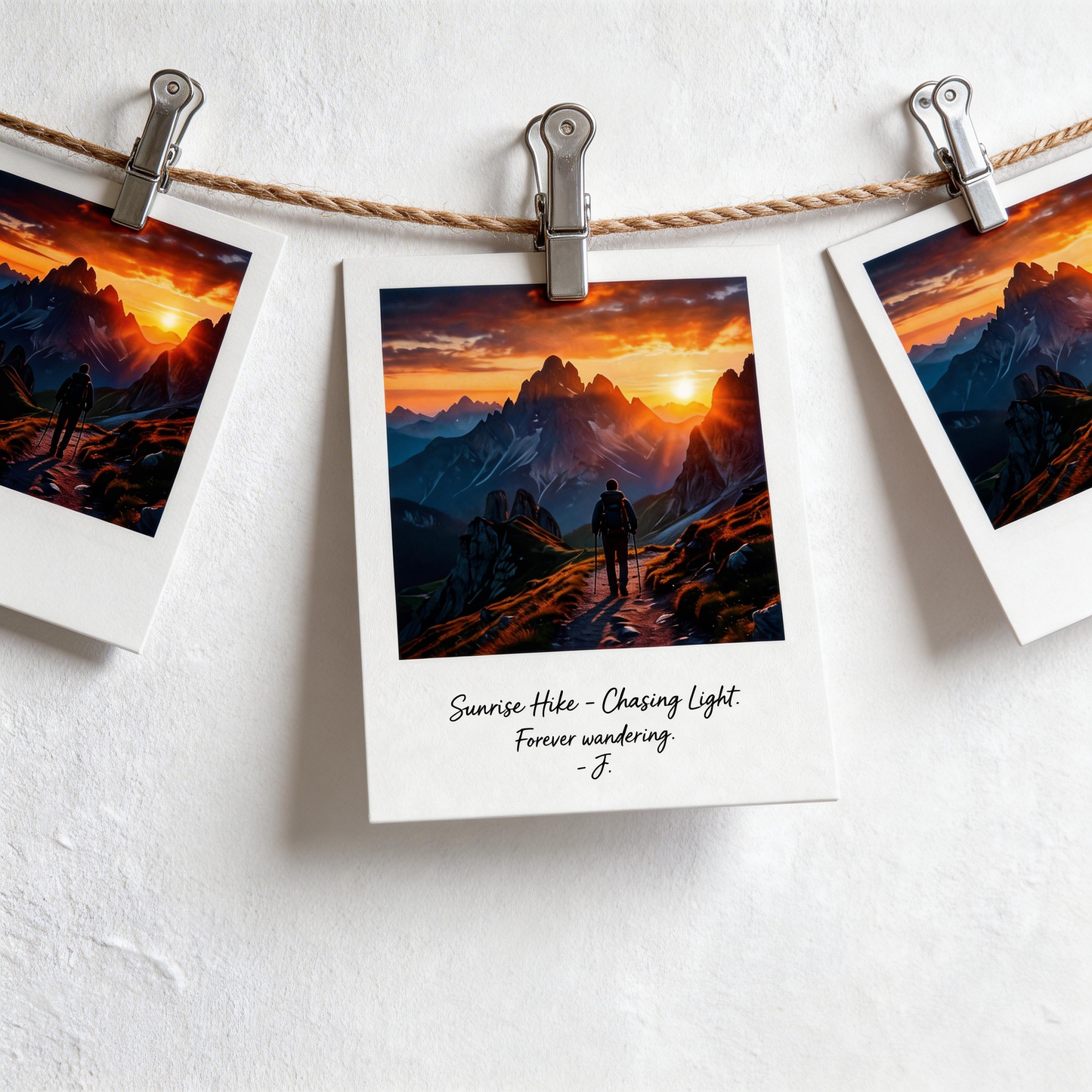 Travel-Inspired | Textured Mountain Sunrise Print | Timeless Keepsake Postcard