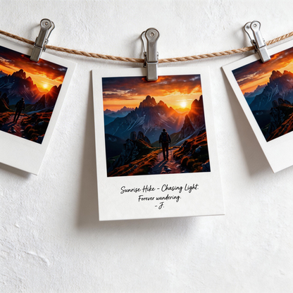 Travel-Inspired | Textured Mountain Sunrise Print | Timeless Keepsake Postcard