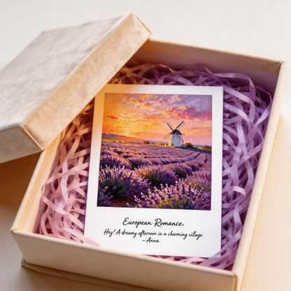 Gift-Worthy | Premium Lavender Field Print | Timeless Romantic Postcard