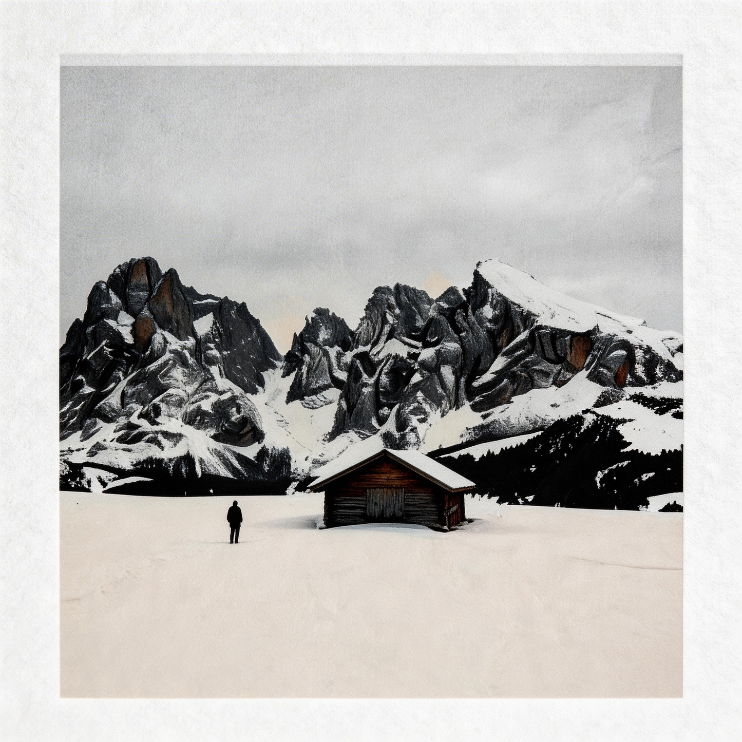 ❄️ Nordic Wall Art Print | Premium Textured Paper | Minimalist Home Decor Gift | Snowy Mountain Cabin Aesthetic