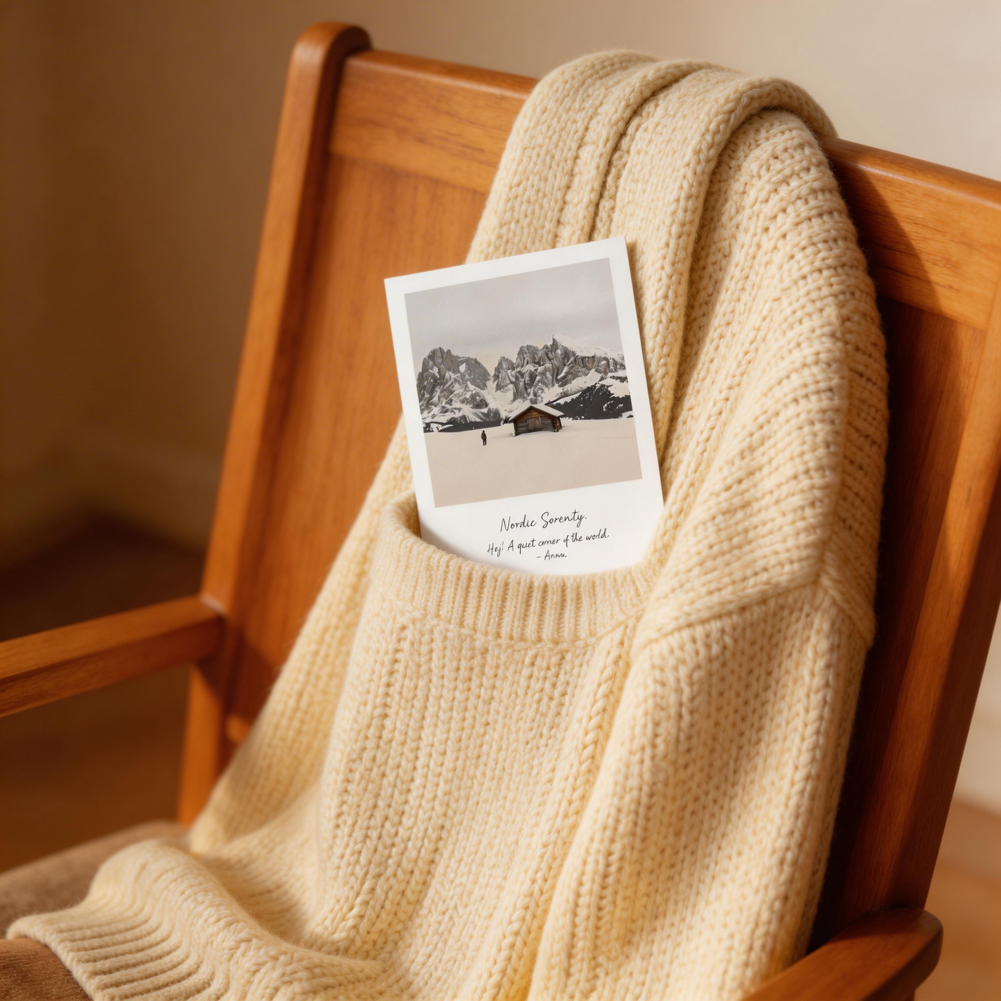 ❄️ Nordic Wall Art Print | Premium Textured Paper | Minimalist Home Decor Gift | Snowy Mountain Cabin Aesthetic