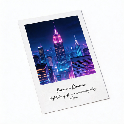 NYC Skyline Art Print | Premium Matte Cardstock | Gift for Urban Dreamers